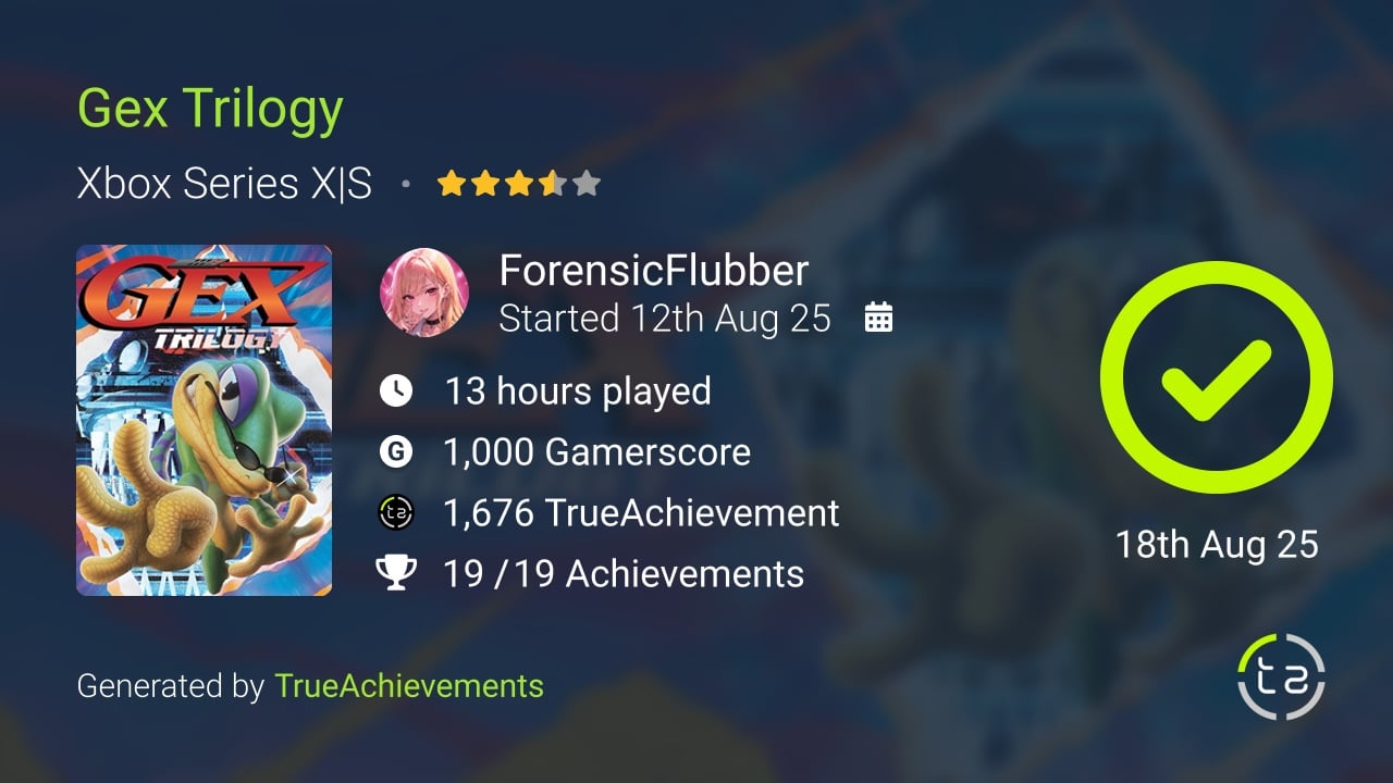 Gex Trilogy achievement summary